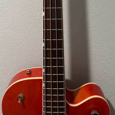 2012 Gretsch G5123B | Limited Edition Electromatic Hollowbody Bass | Orange w/ HSC image 6