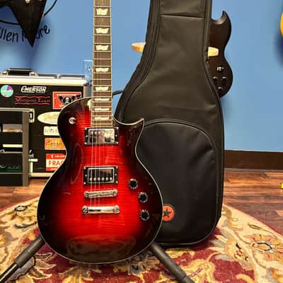 USED ESP LTD EC-256 See Thru Black Cherry Sunburst 2021 Electric Guitar w/Roadrunner Gig Bag image 9
