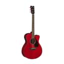 Yamaha - Small Body Acoustic-Electric Guitar - Solid Top - Ruby Red (FSX800C RR)