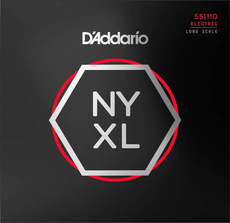 D'Addario NYXL55110 NYXL Heavy Nickel 4-String Bass Strings, 55-110 Long Scale image 1