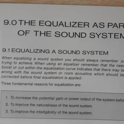 Behringer Ultra-Q The Ultra Musical Parametic Equaliser PEQ2000 Manual version 2.2 1995 image 9