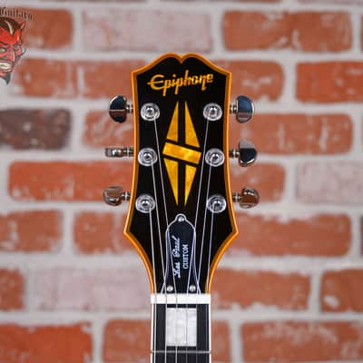 Epiphone Les Paul Custom Widow Flame Maple Top Orange Burst 2024 w/Gigbag image 9