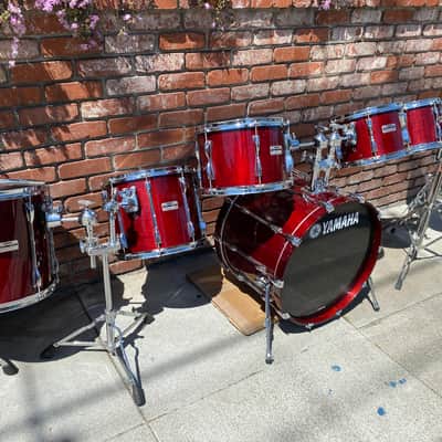 Holy Grail Drum Set! Yamaha Recording Custom 1970s - 1980s - World’s Most Recorded Drums ! Natural Wood Cherry Wood Walnut image 4
