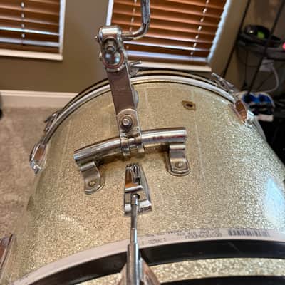 1967 Ludwig Downbeat with ALL ORIGINAL hardware in Silver Sparkle. image 17