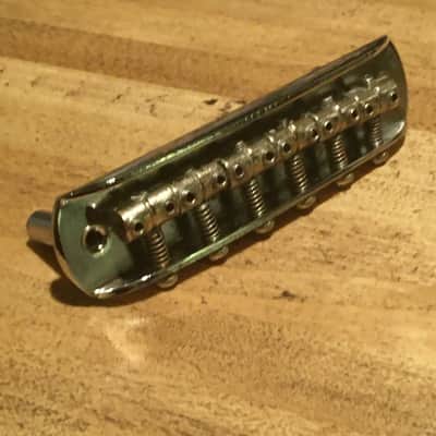 Custom Aged 6 Adjustable Saddle Rocker Bridge For Fender Jaguar Jazzmaster Relic Chrome Mustang Guitar image 2