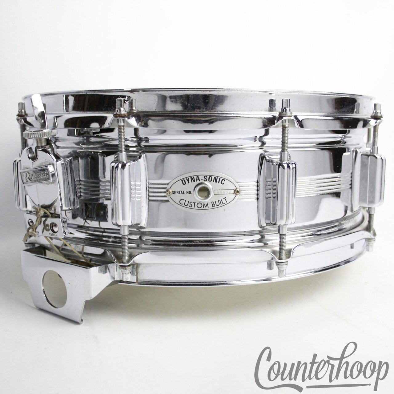Rogers Dynasonic 14x5"Snare Drum Brass COB 10Lug Vintage 70s 5-Line Script USA* — main photograph