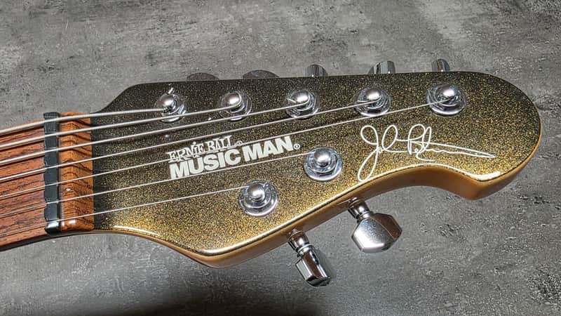 Music Man JP7 USA John Petrucci Signature Olive Gold Sparkle Dream Theater Artist American 7 Seven Guitar image 1