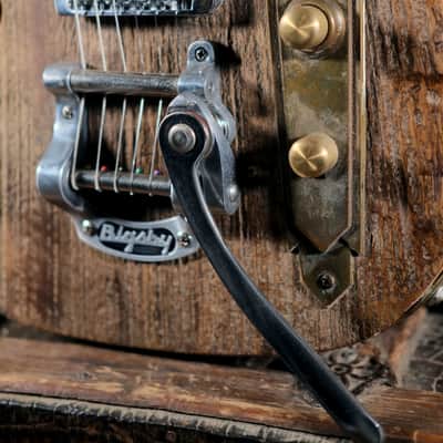 Postal  Crossroads 1910 Limited Edition  #1 Barnwood Upgrade Bigsby F Hole image 5