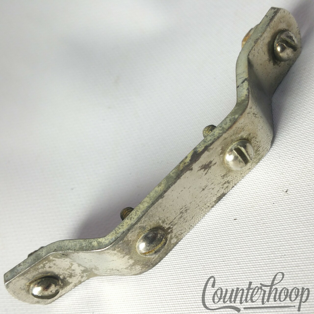 Kent Snare Drum Butt Plate Nickel Plated NY,USA Vintage 50s-60s 3 1/4" Parts* — main photograph