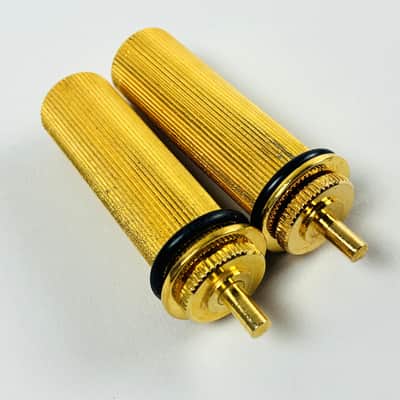 Gibson Vintage Gold Nashville Bridge Anchor Bushings and Thumb wheel's. (Pair) – 1970s/80s 70s/80s image 2