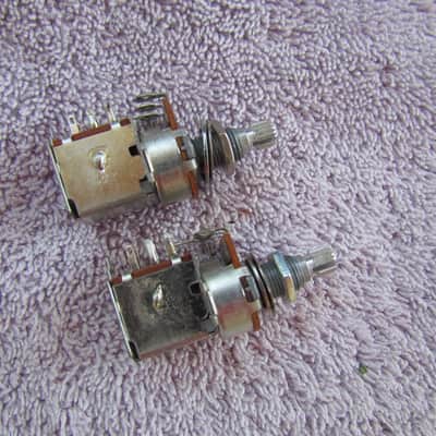 Unlabeled Push Pull Pots Set Of 2 Used Push Pull Pots Luthier Supplies Used But Clean image 1