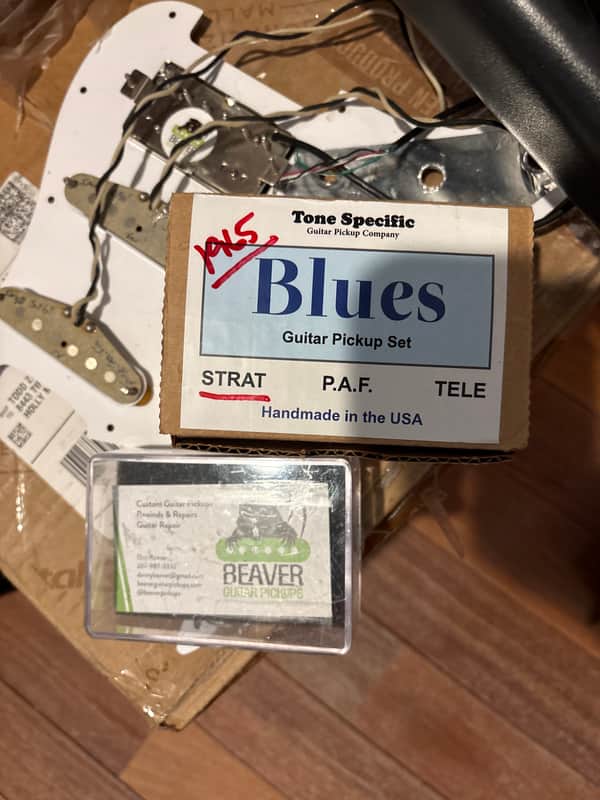 HSS Set - Tone Specific 1965 Blues Strat Neck & Middle, and Beaver custom wound humbucker image 1
