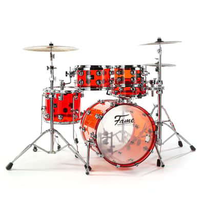 Fame Crystallica Stage Set Red Acryl - Drum Shell Set image 3
