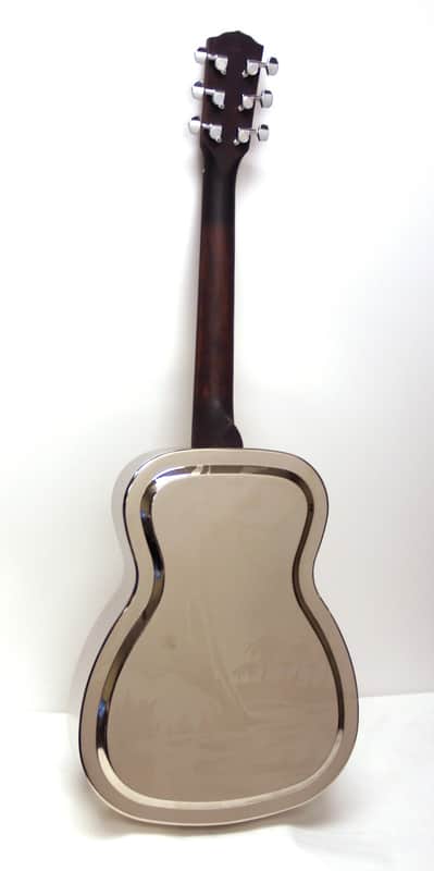 Fender FR-55 Hawaiian Resonator Acoustic Guitar - Nickel | Reverb