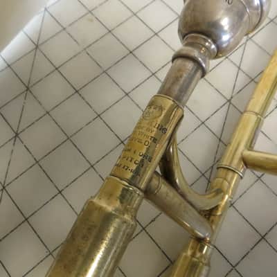 King, by H.N. White Demonstrator Medium Bore Low Pitch Trombone Late 1920s - Brass image 7