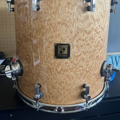 Sonor SQ2 Delite - Birdseye Amber Floor Tom with Delite Badge image 1