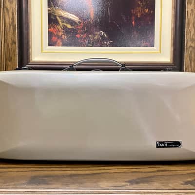 Bam France 'Supreme Hightech' Oblong Viola Case - Champagne with Black Trim image 1