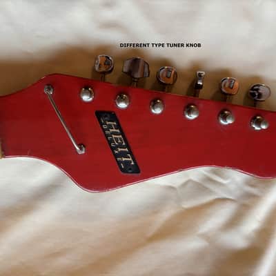 Vintage  Teisco HEIT Deluxe Solid Body Neck 1960's - Natural and Red image 5