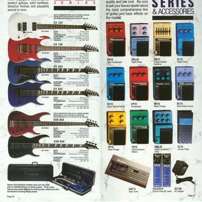 1990 Ibanez EX Series EXB-404 - Burgandy Red image 18