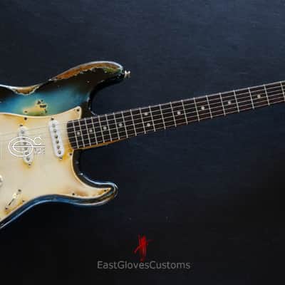 Fender Stratocaster Pelham Blue Heavy Aged Relic by East Gloves Customs image 14
