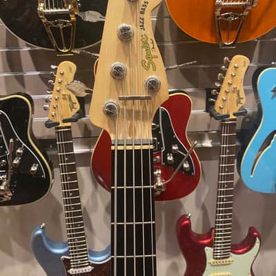 Squier Deluxe Jazz Bass V Active 3-Color Sunburst Bass - New Old Stock image 4