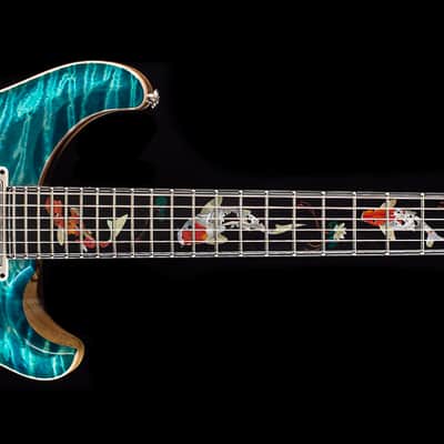 PRS Private Stock 8106 Custom 24 Bahamian Blue Koi Inlay image 4