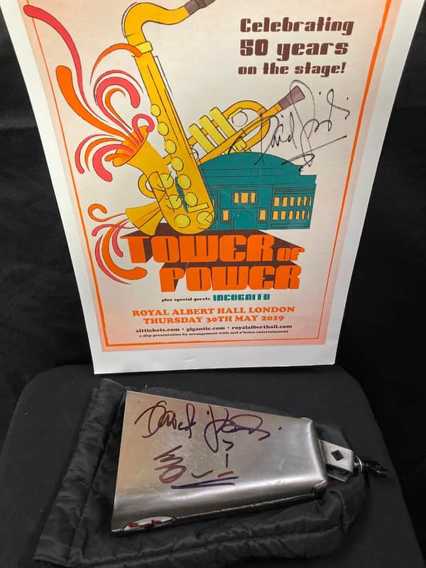 David Garibaldi's Tower of Power, LP Salsa Songo Cowbell, SIGNED! with Bag! image 1