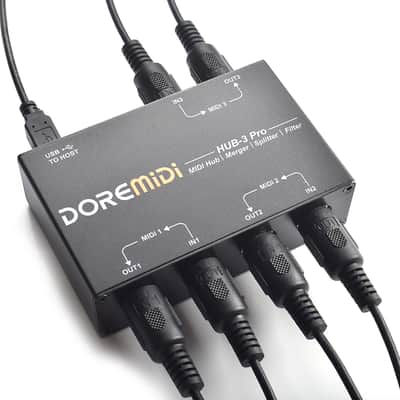 DOREMiDi MIDI HUB-3 Pro Supports Connecting MIDI DIN Devices To Computers MIDI Port Routing and MIDI Message Filtering image 3