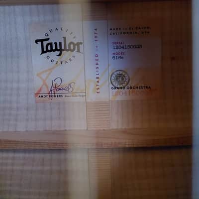 Taylor 618e with V-Class Bracing | Antique Blonde image 11
