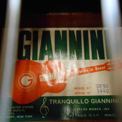 Giannini GN50 Classical Guitar Vintage 1965 High Quality Made In Brazil! image 6