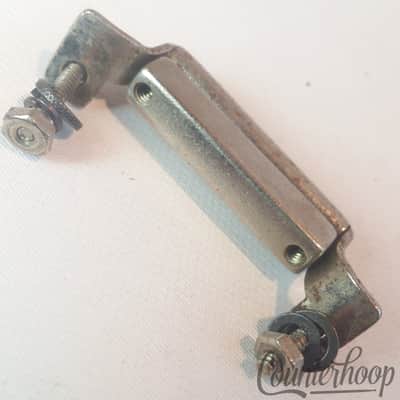 *Leedy Snare Drum Butt Plate 1 7/8" Square Bar Clamp Nickel Vintage USA 20s* - Mint / 6.95/24.95 image 2