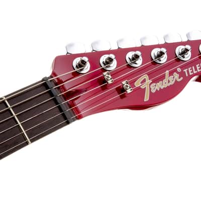 Fender Jim Adkins JA-90 Telecaster Thinline, Laurel Fingerboard - Crimson Red Transparent image 2