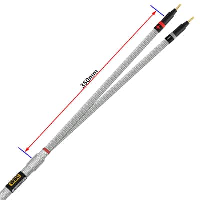 8 Foot Ultimate - 9 AWG - Ultra-Pure OFC - Premium Audiophile HiFi Speaker Cable Pair with Eminence Gold Banana Plugs & Silver Tweed Jacket image 3