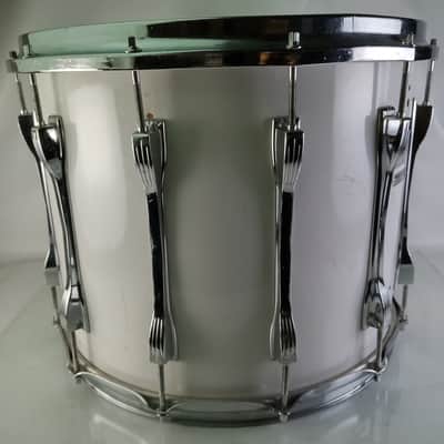 Ludwig 12x15"Marching Snare/Tom Drum White Cortex Wrap Vintage80s Blue/Olive B/O image 7