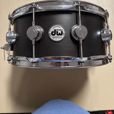 DW Collectors Black Satin Maple Snare Collectors Na - Black satin maple image 1