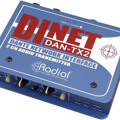 Radial DiNET DAN-TX2 2-Channel Dante Network Transmitter image 3