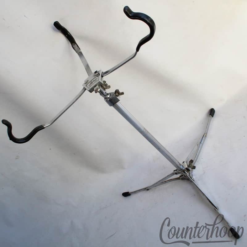 *Ludwig Flat-Base Snare Drum Stand Chrome Vintage Flush Chicago 60s Chrome USA* image 1