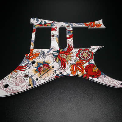 Folk Flowers / Ibanez Pickguard / RG350 / JEMJR / Graphic / Stormguitar image 4