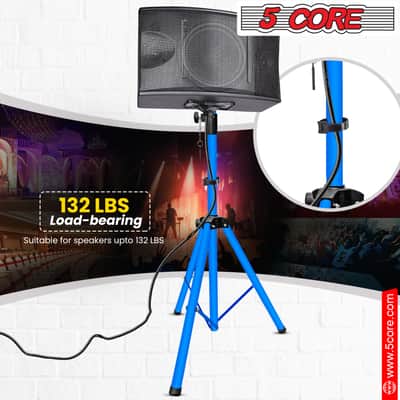 5 Core Speaker Stand Pair Height Adjustable 72" Heavy Duty PA DJ Tripod Studio Monitor Stands image 5