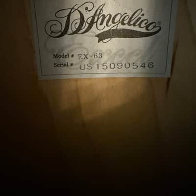 D'Angelico EX-63 - Natural - Signed by Michael Franti image 2
