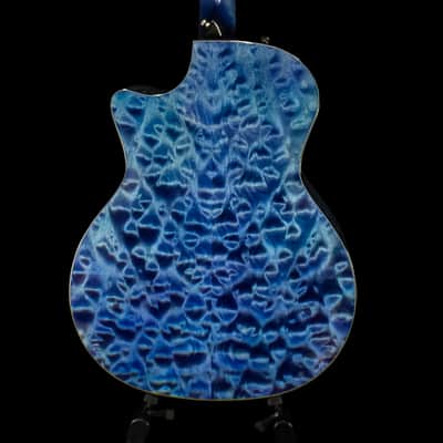 Taylor Custom Shop GA Grand Auditorium Acoustic Electric Guitar 2019 Blue/Purple Over Teal image 1