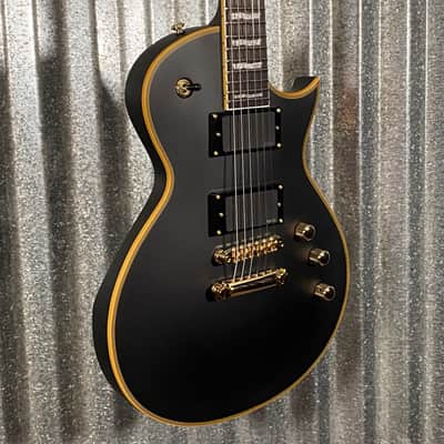 ESP LTD EC-1000 Vintage Black EMG Guitar & Case #0157 Used image 5