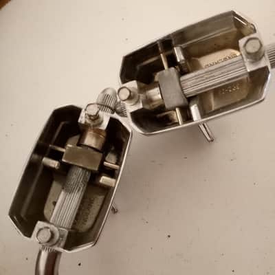 Premier Bass Drum Spurs+Mounts Set 2x Elite Vintage 70s Gull-Wing Legs+Brackets image 4
