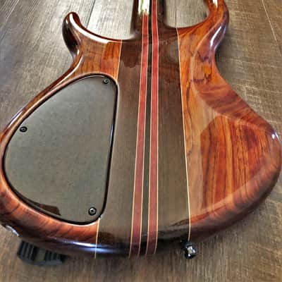 Tobias Signature 5 String Bass. 1990 Catalog Bass. Unique 1 of a Kind. Bubinga-Wenge image 8