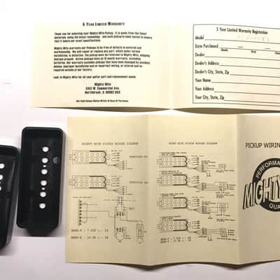2 Mighty Mite P90 Black Guitar Pickup Cover & Benson Cover Vintage NOS Relic Wiring Diagrams Manual image 8