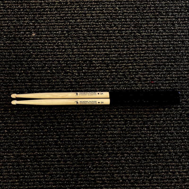 Headhunters Hickory Classic 5A Grip Drum Sticks image 1