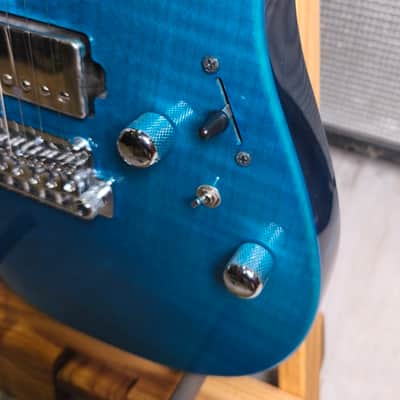 Signed Ibanez MM1-TAB Martin Miller Signature with Roasted Maple Neck 2010s - Transparent Aqua Blue Signed by Martin Miller imagen 14