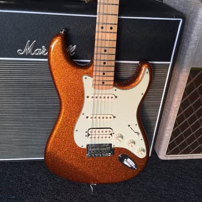 Fender Standard Stratocaster Orange Sparkle Electric Guitar - Super Clean image 3
