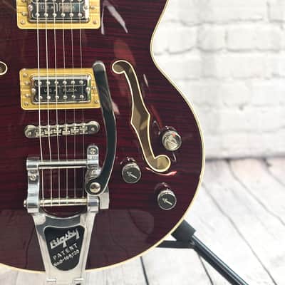 Gretsch G6659TFM Players Edition Broadkaster Jr. with Flame Maple Top Dark Cherry Stain 2017 image 3
