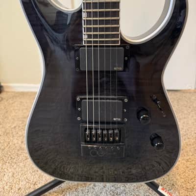ESP LTD MH-1000 Evertune with Ebony Fretboard 2017 - Present - See Thru Black image 2